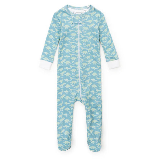 Parker Boys Zip Footie - Dino Print