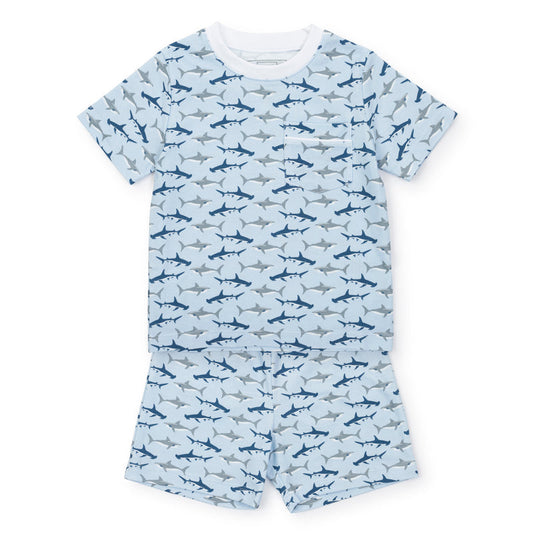 Charles Short Pajama Set - Swimming Sharks