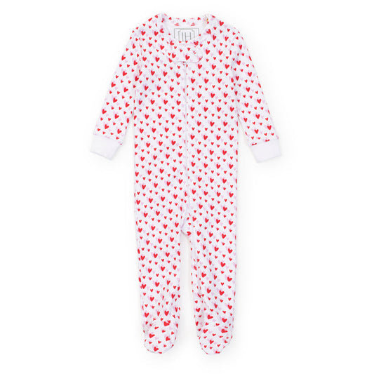 Parker Zipper Pajama - Heart to Heart Pink