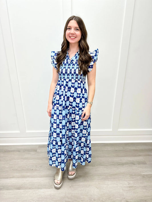 Lily Gameday Dress - Blue
