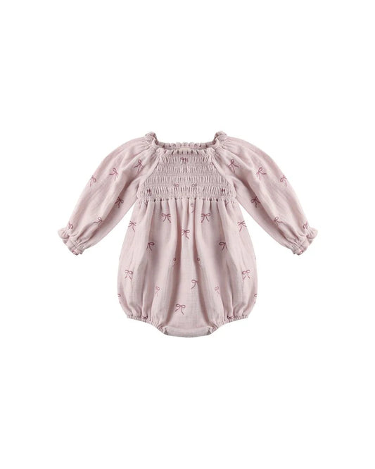 L/S Romper-Bows