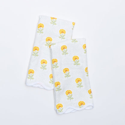 Weezie - Scalloped Kitchen Towel (Pair)