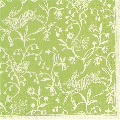 Hedgerow moss green - napkin cocktail