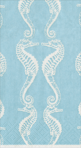 Seahorses robin's egg - guest towel