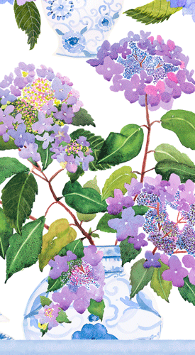 Hydrangeas And Porcelain Napkin