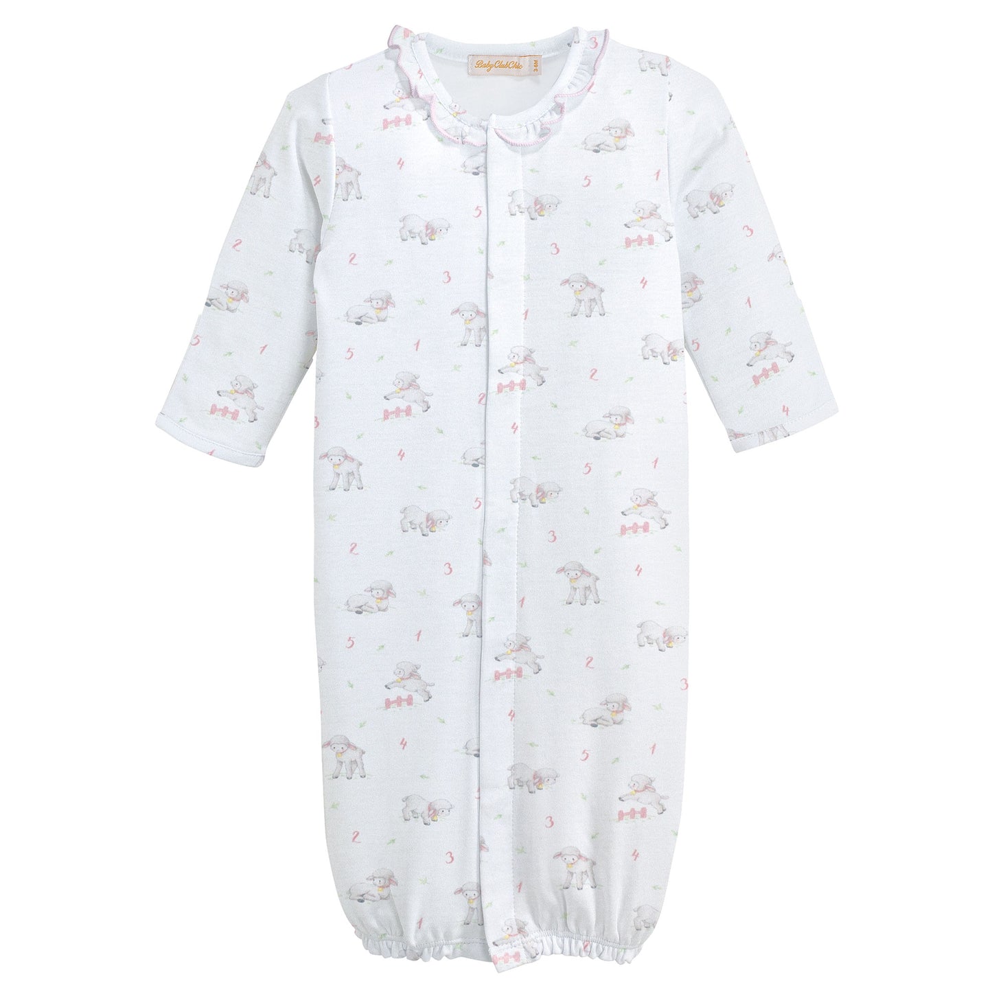 Tiny Baby Sheep - Girl Conv. Gown W/Ruffle