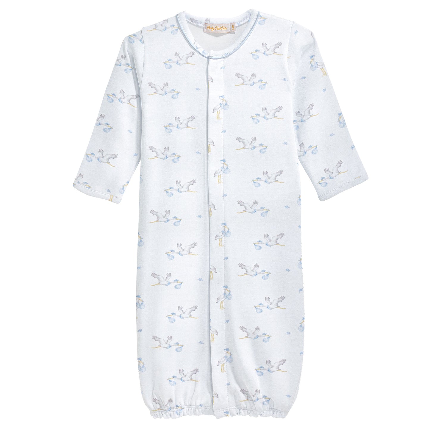 Tiny Storks - Boy Conv. Gown W/Piping