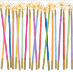 Candles White Multi Napkins