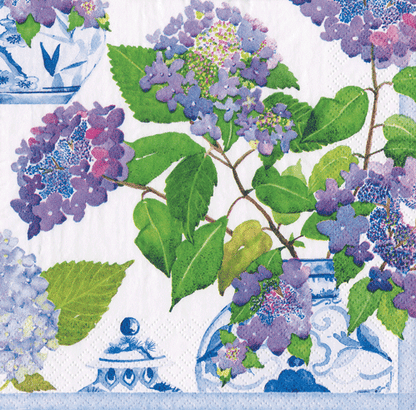 Hydrangeas And Porcelain Napkin
