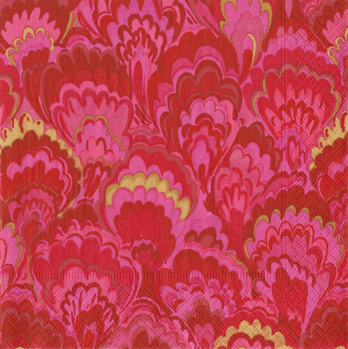 Marbled Ceramica Red/Fuchsia - Napkin Cocktail