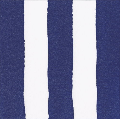 Cafe Stripe Navy-Paper Linen Cocktail Napkin