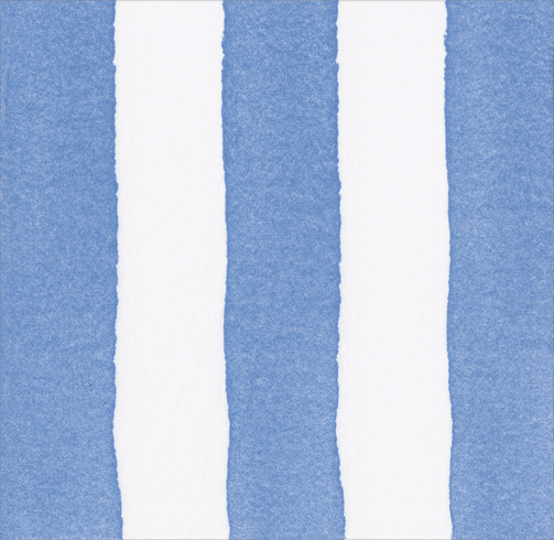 Cafe Stripe Blue-Paper Linen Cocktail Napkin