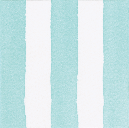 Cafe Stripe Aqua-Paper Linen Cocktail Napkin