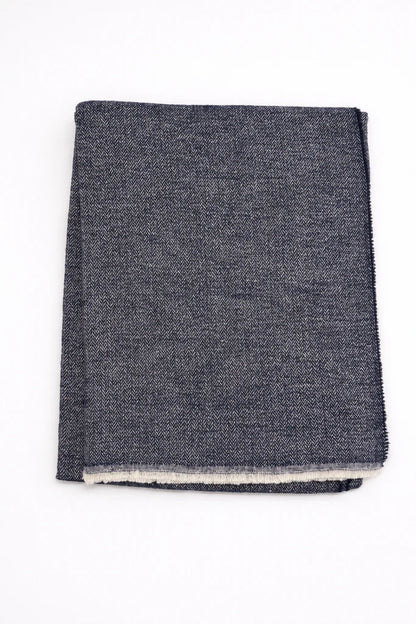 Cotton-Blend Mini Herringbone Throw w/ Fringe