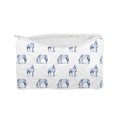 Horses Quilted Makeup Bag