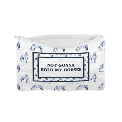 Horses Quilted Makeup Bag