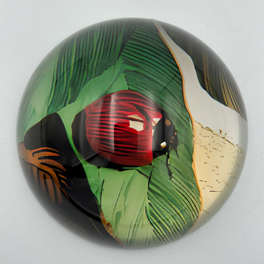 Ladybug on Leaf paperweight