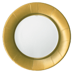 Linen Gold Round Plate