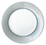Linen Silver Round Plate