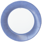 Linen Blue Round Plate
