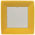 Grosgrain Yellow Square Plate