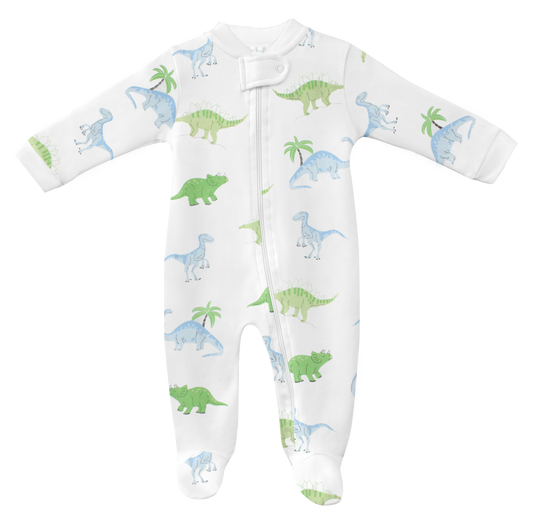 Friendly Dino Zip Footie