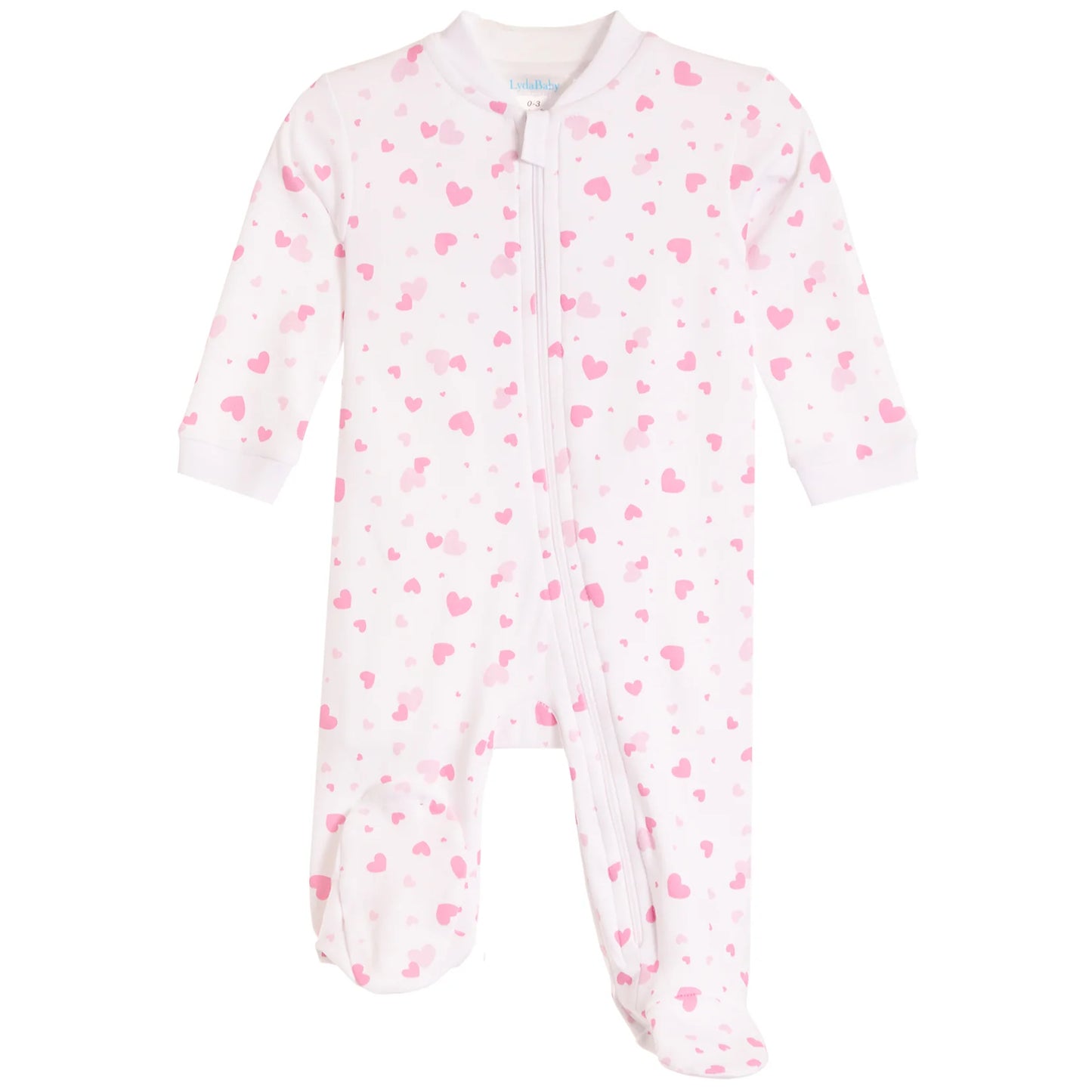 Pink Heart Confetti Footie