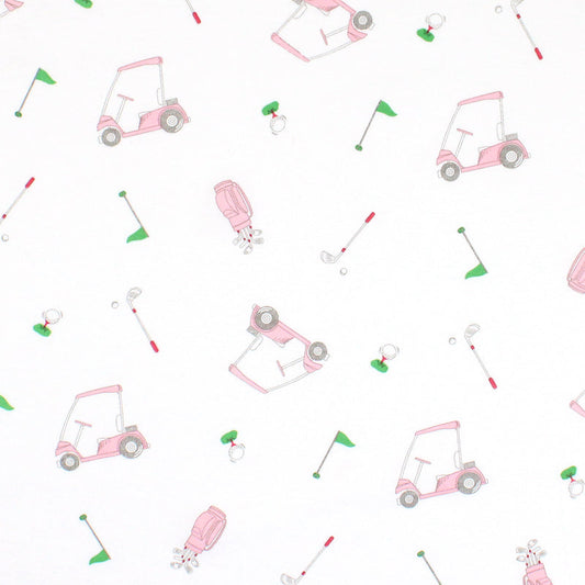 Golf Game Print Dress Pink