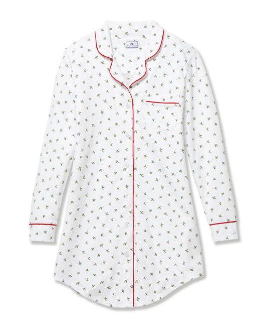 Women's Pima Nightshirt in Mistletoe Moments
