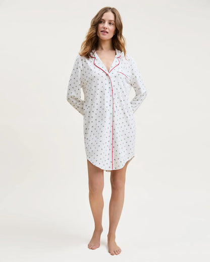 Women's Pima Nightshirt in Mistletoe Moments
