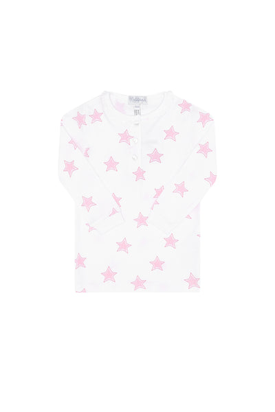 Pink Stars Print Pajama Set