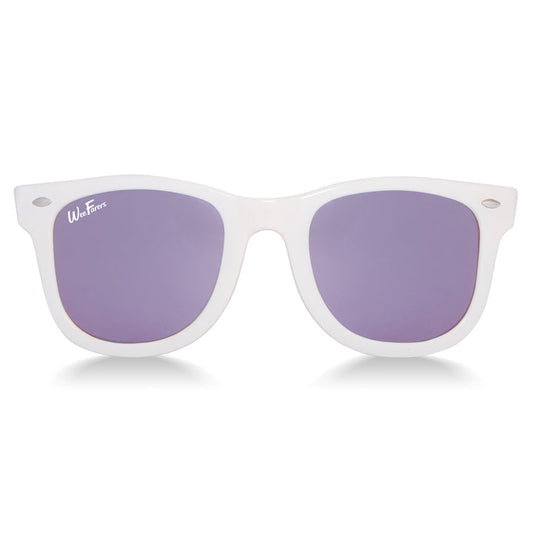 White w/ Purple Polarized Sunglasses