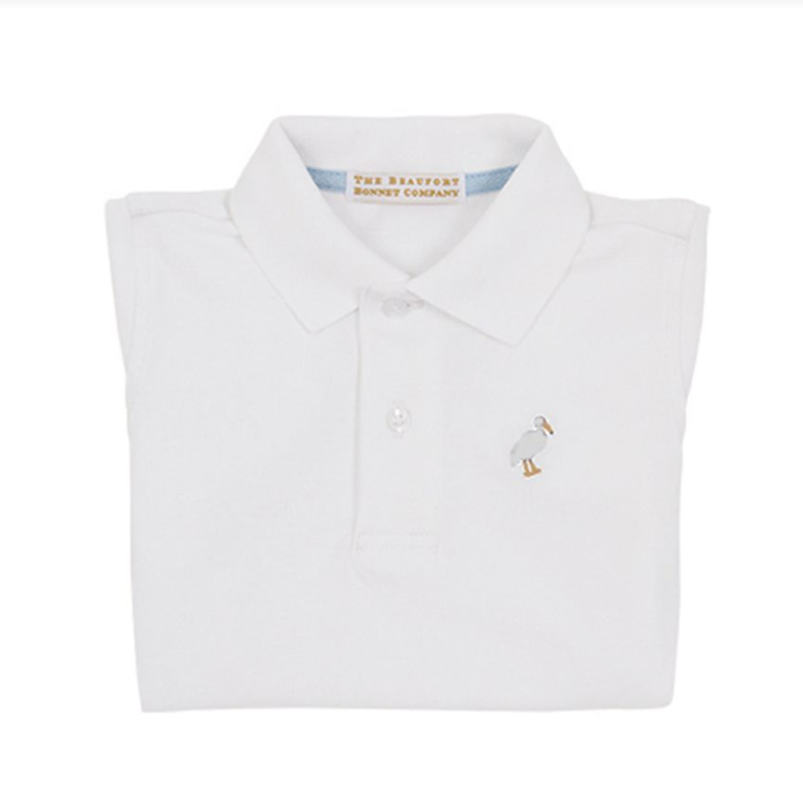 Prim and Proper Polo SS - Worth Ave White