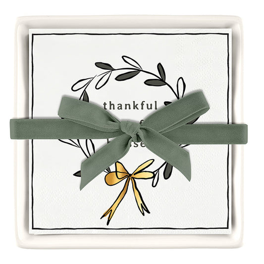 Napkin Tray + Napkin-Thankful