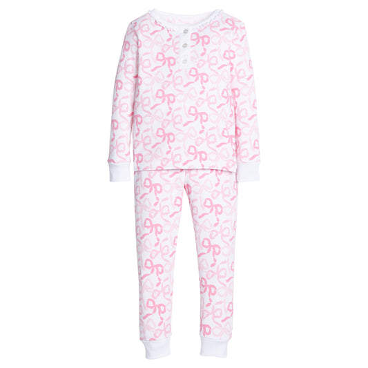 Ruffled Printed Jammies - Bows and Ribbons