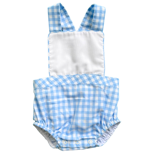 Sawyer Sunsuit, Ballantyne Blue Gingham