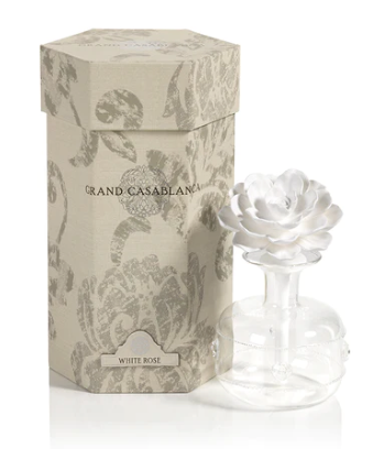 Grand White Rose Porcelain Diffuser