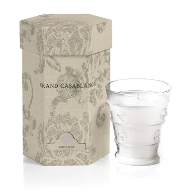 Grand White Rose Candle