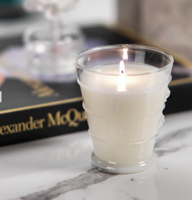 Grand White Rose Candle