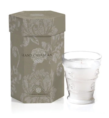 Grand White Hibiscus Candle