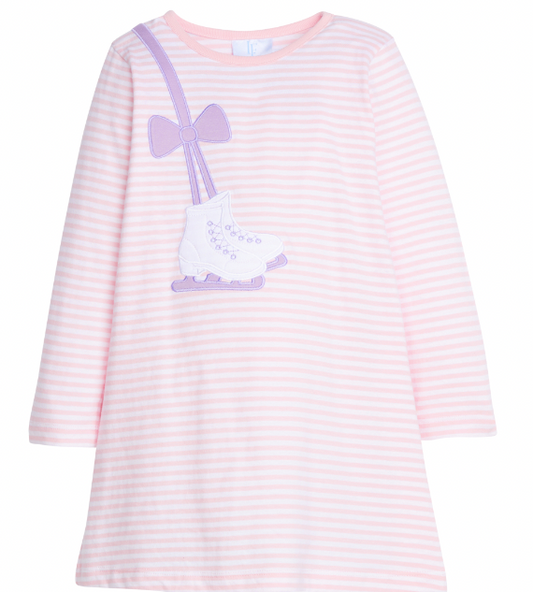 Ice Skate Applique T-Shirt Dress