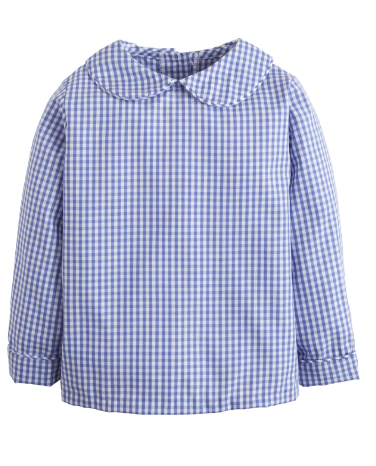 Peter Pan Shirt - Royal Gingham