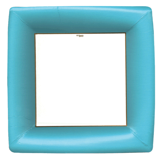 Grosgrain Mediterranean Blue Square Plate