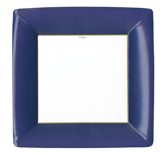 Grosgrain Navy Square Plate