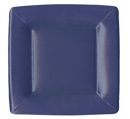Grosgrain Navy Square Plate
