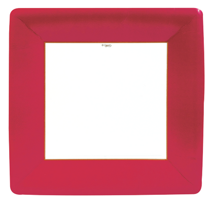 Grosgrain Red Square Plate