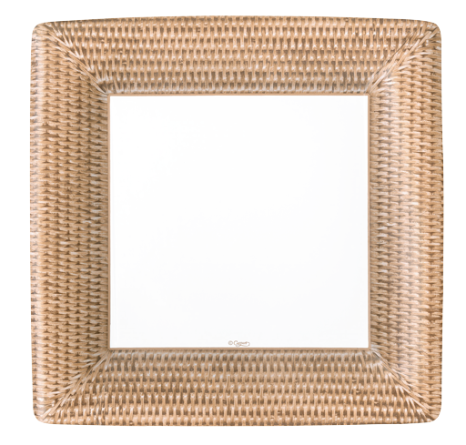 Grosgrain Rattan Square Plate