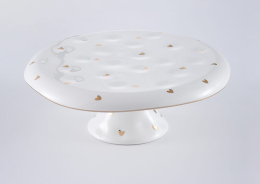 Heart Gold Cake Stand