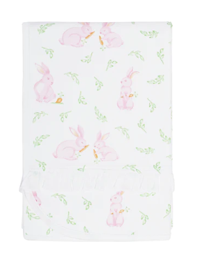 Pink Bunny Print Blanket