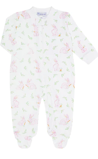 Girl Bunny Print Footie